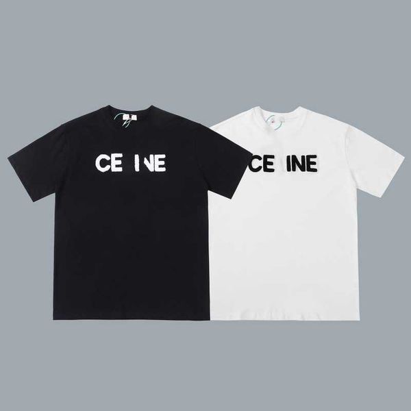 high edition summer new classic basic towel embroidery letters casual men's and women's loose short sleeve t-shirt, White;black
high edition summer new classic basic towel embroidery letters casual men's and women's loose short sleeve t-shirt, White;black