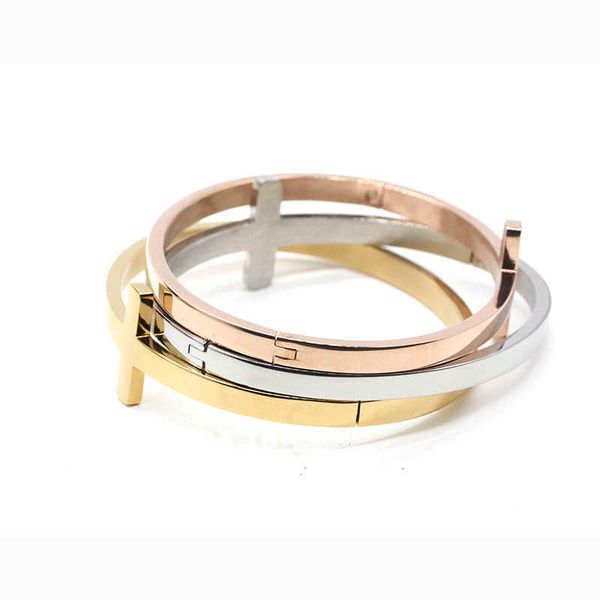 2023 wholesale gold stainless steel simple jewelry cross bangle tennis bracelet, Silver
2023 wholesale gold stainless steel simple jewelry cross bangle tennis bracelet, Silver