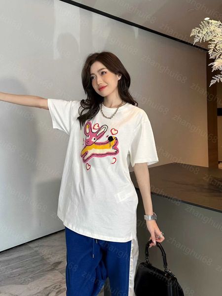 23ss tee womens t-shirt womens designer clothing round neck pure cotton love rabbit wool embroidery short sleeve t-shirt womens clothes, White
23ss tee womens t-shirt womens designer clothing round neck pure cotton love rabbit wool embroidery short sleeve t-shirt womens clothes, White