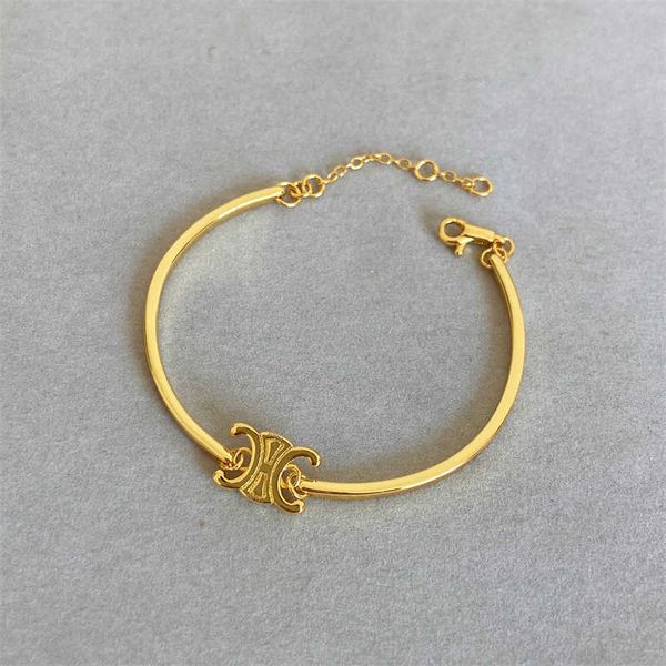 

charm bracelets bangle new arc de triomphe women's insignia design high grade light luxury celi gold bracelet does not fade, Golden;silver