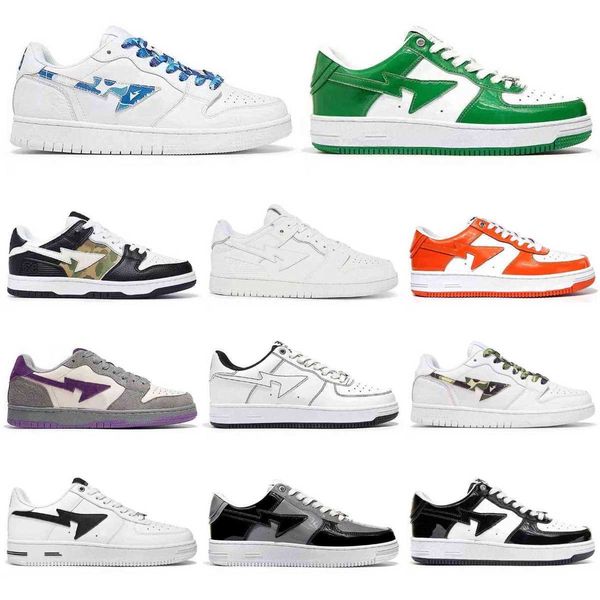 2023 designer bape sta bapesta sk8 casual shoes low baped for men sneakers patent leather black white blue camouflage skateboarding jogging
2023 designer bape sta bapesta sk8 casual shoes low baped for men sneakers patent leather black white blue camouflage skateboarding jogging