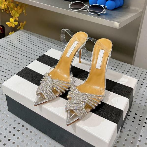 Transparent PVC high heels sandals diamond ribbon cross-weave banquet wedding holiday Female crystal high-heeled shoes with box, Blue
Transparent PVC high heels sandals diamond ribbon cross-weave banquet wedding holiday Female crystal high-heeled shoes with box, Blue