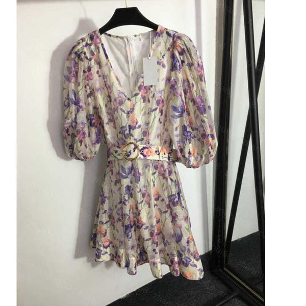 23ss summer dresses women dress womens designer clothing colorful floral print v-neck waist bubble short sleeve dress with belt womens cloth, Black;gray
23ss summer dresses women dress womens designer clothing colorful floral print v-neck waist bubble short sleeve dress with belt womens cloth, Black;gray