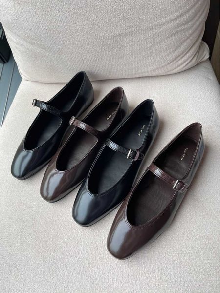 early spring new style the niche design row french mary jane shoes women's leather square head shallow flat sole shoes, Black
early spring new style the niche design row french mary jane shoes women's leather square head shallow flat sole shoes, Black