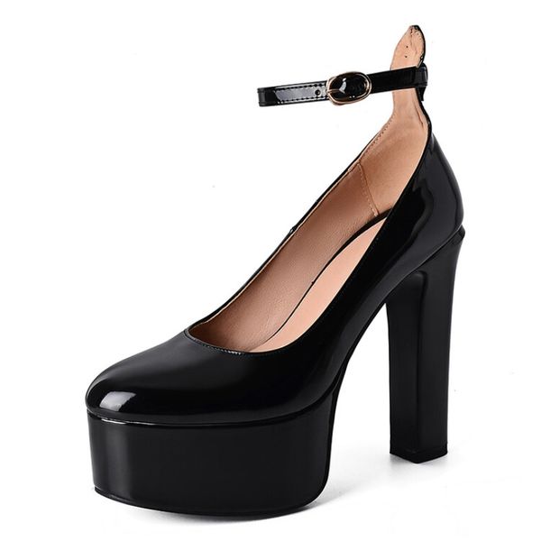2023 new brand womens platform shoes fashion thick sole leather shoes bridal shoes wedding party shoes high heels big size 43, Black
2023 new brand womens platform shoes fashion thick sole leather shoes bridal shoes wedding party shoes high heels big size 43, Black