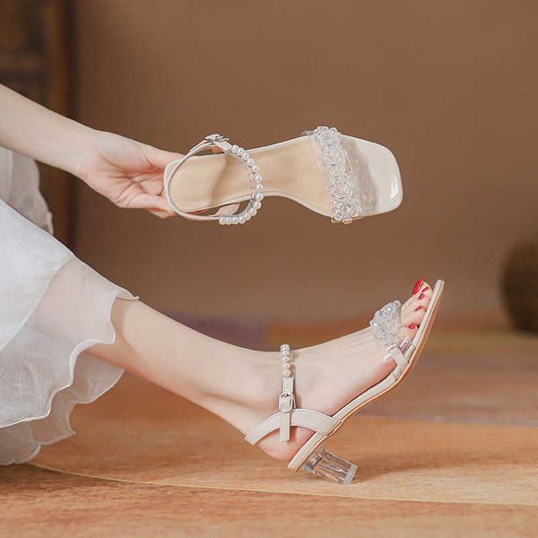 sandals summer new women's french style crystal heel high heels versatile outwear comfortable fairy pearl 230613, Black
sandals summer new women's french style crystal heel high heels versatile outwear comfortable fairy pearl 230613, Black