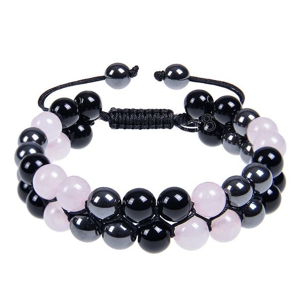 bilayer natural pink crystal stone beads handmade braided couple bracelet for women men colorful stone adjustable yoga bracelet, Golden;silver
bilayer natural pink crystal stone beads handmade braided couple bracelet for women men colorful stone adjustable yoga bracelet, Golden;silver