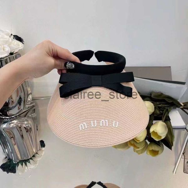 ball caps miu women's empty hat designer beanie cap sun protection uv bowknot large brim straw hats j230615, Blue;gray
ball caps miu women's empty hat designer beanie cap sun protection uv bowknot large brim straw hats j230615, Blue;gray