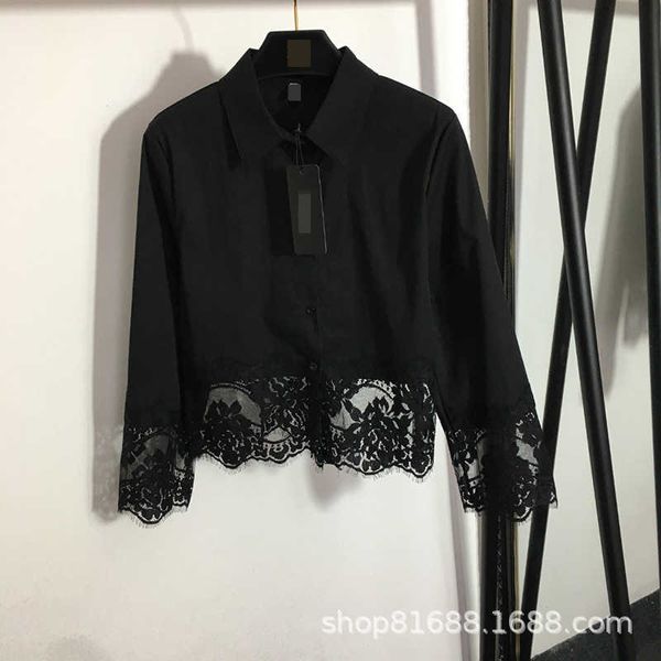 23ss high neck blouse women shirt women designer clothes four seasons wearable lace panel hem cotton versatile long sleeve shirt for women w, White
23ss high neck blouse women shirt women designer clothes four seasons wearable lace panel hem cotton versatile long sleeve shirt for women w, White