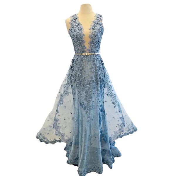 light sky blue overskirt mermaid dresses evening wear plunging neck lace applique backless formal dress sweep train tulle long prom gowns, Black;red
light sky blue overskirt mermaid dresses evening wear plunging neck lace applique backless formal dress sweep train tulle long prom gowns, Black;red