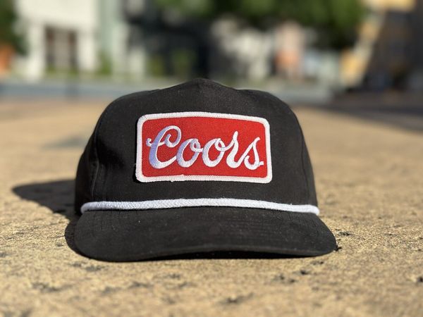 new coors beer black truck driver hat high truck driver snapback vintage rope style., Blue;gray
new coors beer black truck driver hat high truck driver snapback vintage rope style., Blue;gray