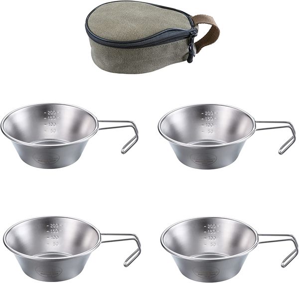 4pcs set stainless steel camping sierra cup 310ml with storage case s2-4p+b outdoor coffee cup outdoor meal cup
4pcs set stainless steel camping sierra cup 310ml with storage case s2-4p+b outdoor coffee cup outdoor meal cup
