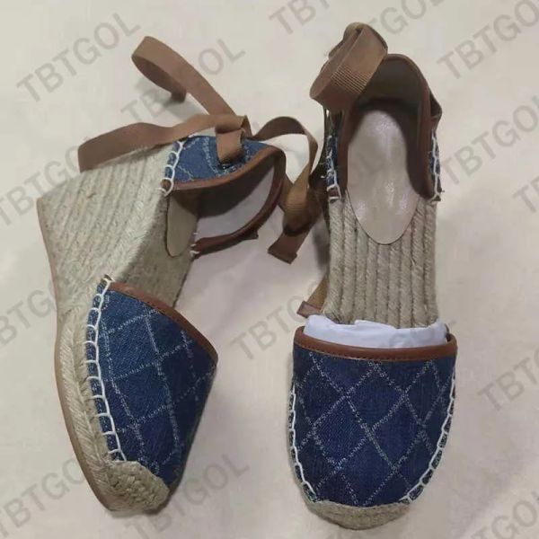 2023 designer twine woven sandals strap round wedge heel heels fashion leather fisherman wedding dress party shoes, Black
2023 designer twine woven sandals strap round wedge heel heels fashion leather fisherman wedding dress party shoes, Black