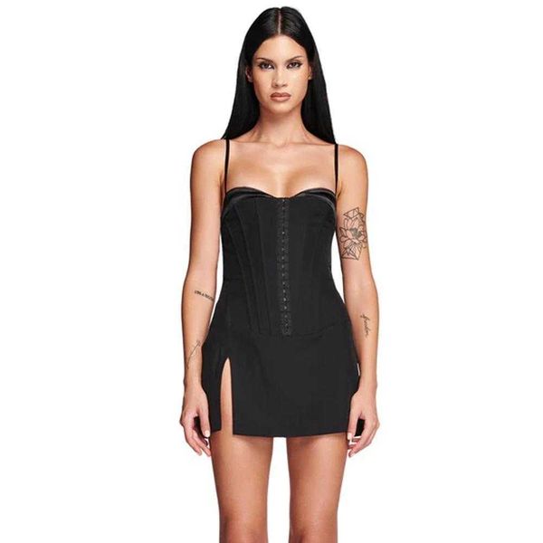 fashion womens wear girl casual dresses slim fit backless split skirt black camisole dress small, Black;gray
fashion womens wear girl casual dresses slim fit backless split skirt black camisole dress small, Black;gray