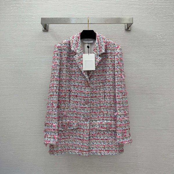 23ss womens jacket women designer clothes new colored silk ribbon woven tweed fabric camellia lining lady lapel coat women clothes, Black;brown
23ss womens jacket women designer clothes new colored silk ribbon woven tweed fabric camellia lining lady lapel coat women clothes, Black;brown