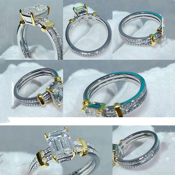 7a luxury fashion women's engagement diamond ring 925 sterling silver white yellow diamond ring classic jewelry with box, Slivery;golden
7a luxury fashion women's engagement diamond ring 925 sterling silver white yellow diamond ring classic jewelry with box, Slivery;golden