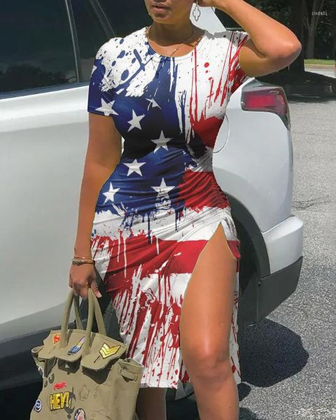 casual dresses summer women independence day flag print drawstring slit dress round neck short sleeve split mini xxl, Black;gray
casual dresses summer women independence day flag print drawstring slit dress round neck short sleeve split mini xxl, Black;gray