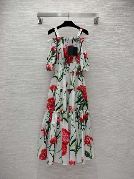 23ss summer dresses women dress women designer clothes cotton fabric sicilian holiday flower print off shoulder wooden ear panel large swing, Black;gray
23ss summer dresses women dress women designer clothes cotton fabric sicilian holiday flower print off shoulder wooden ear panel large swing, Black;gray