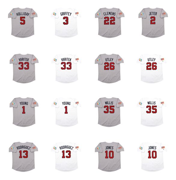 ken griffey jr 2006 team usa world baseball classic wbc jersey derek jeter young jason varitek chase utley alex rodriguez chipper jones dont, Blue;black
ken griffey jr 2006 team usa world baseball classic wbc jersey derek jeter young jason varitek chase utley alex rodriguez chipper jones dont, Blue;black