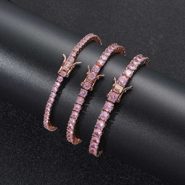 3mm 4mm 5mm tennis chain bracelet iced out pink zircon hip hop fashion women diamond, Silver
3mm 4mm 5mm tennis chain bracelet iced out pink zircon hip hop fashion women diamond, Silver