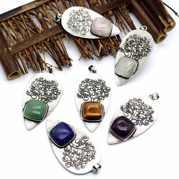 tree of life crystal pendants for necklace jewelry vintage water drop pendant healing natural stone square beads amethysts charm, Bronze;silver
tree of life crystal pendants for necklace jewelry vintage water drop pendant healing natural stone square beads amethysts charm, Bronze;silver