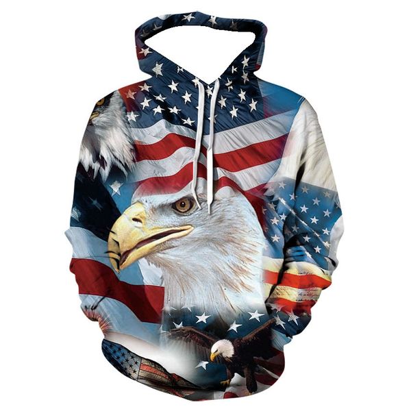 cross-border men's round neck pullover 3d print american flag eagle hoodie sweatshirt large size men, Black
cross-border men's round neck pullover 3d print american flag eagle hoodie sweatshirt large size men, Black