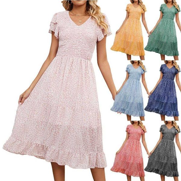 womens v neck casual dresses pleated chiffon patchwork waist slimming dress summer, Black;gray
womens v neck casual dresses pleated chiffon patchwork waist slimming dress summer, Black;gray