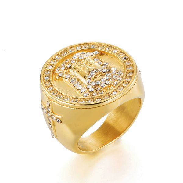 2023 iced out cross jesus gold stainless steel ring micro paved zircon gift for men hip hop jewelry, Silver
2023 iced out cross jesus gold stainless steel ring micro paved zircon gift for men hip hop jewelry, Silver
