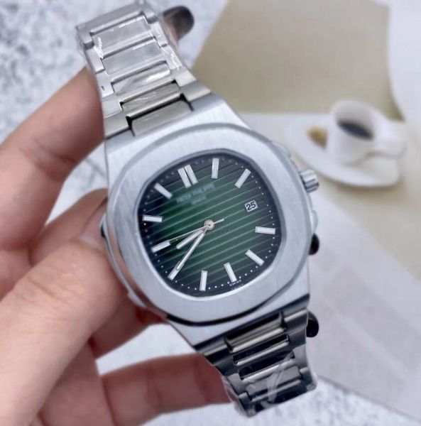 three es working mens quartz nautilus wristwatches pp watches calendar steel strap and fabric belt hamilt high fashion men's patekity, Silver
three es working mens quartz nautilus wristwatches pp watches calendar steel strap and fabric belt hamilt high fashion men's patekity, Silver