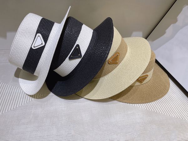 new fashion luxury designer flat hat color matching straw hat sun protection leisure trend four colors optional highest quality, Blue;gray
new fashion luxury designer flat hat color matching straw hat sun protection leisure trend four colors optional highest quality, Blue;gray