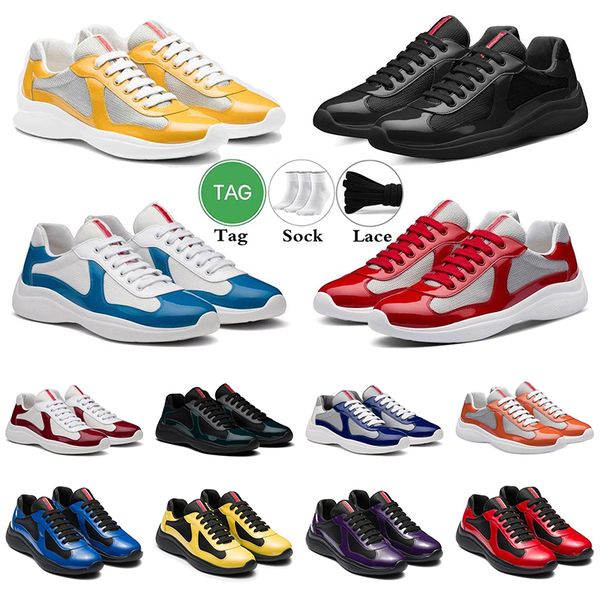 luxury american cup casual shoes low sneaker mesh americas cup pvc patent leather fashion trainers americas sneakers walking rubber sole fab, White;red
luxury american cup casual shoes low sneaker mesh americas cup pvc patent leather fashion trainers americas sneakers walking rubber sole fab, White;red