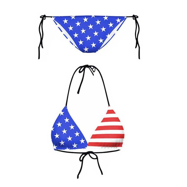 designer swimwear fashion 1 set american flag bikini for women triangle swimsuit fashion swimwear, White;black
designer swimwear fashion 1 set american flag bikini for women triangle swimsuit fashion swimwear, White;black