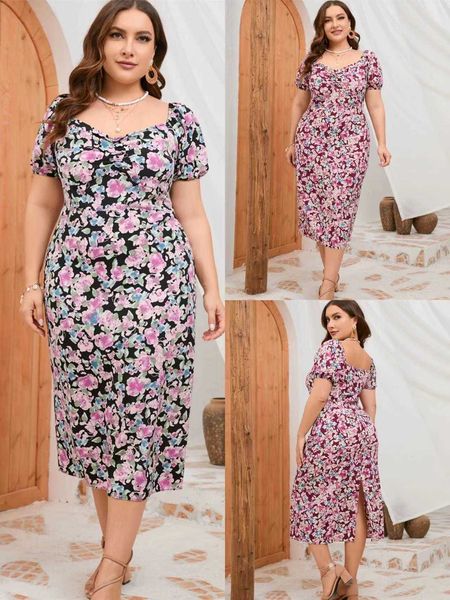 large size womens dresses summer short sleeved printed sheath dress, Black;gray
large size womens dresses summer short sleeved printed sheath dress, Black;gray