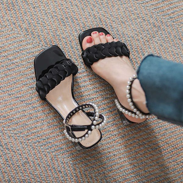 sandals women's 2023 summer new french pearl fashion outerwear one line strap thick heels shoes fairy style high 230613, Black
sandals women's 2023 summer new french pearl fashion outerwear one line strap thick heels shoes fairy style high 230613, Black