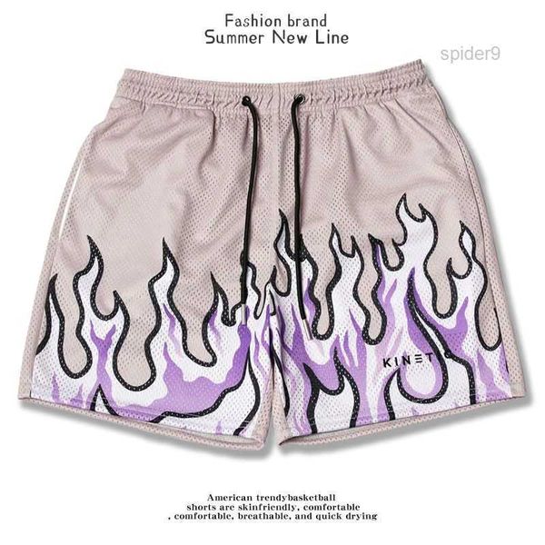 european trend flame branded shorts casual loose quarter pants with breathable and quick drying sports basketball training in style short 1, White;black
european trend flame branded shorts casual loose quarter pants with breathable and quick drying sports basketball training in style short 1, White;black