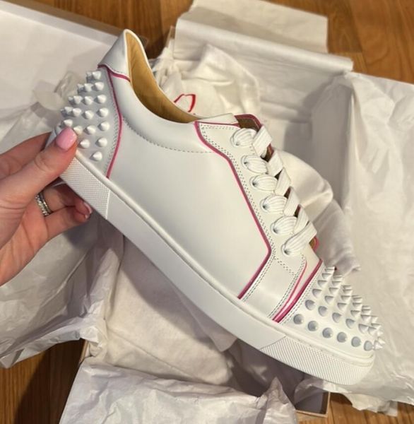 white pink women sneaker reds sole shoes vieira bicolor spike low-ac seavaste 2 flat outdoor walk flats trainers back rivets luxury designer, Black
white pink women sneaker reds sole shoes vieira bicolor spike low-ac seavaste 2 flat outdoor walk flats trainers back rivets luxury designer, Black