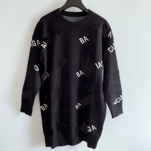 2023wa winter sweater dress women's pullover knitted and wool blended casual women's brand knitted round neck sweater, White;black
2023wa winter sweater dress women's pullover knitted and wool blended casual women's brand knitted round neck sweater, White;black