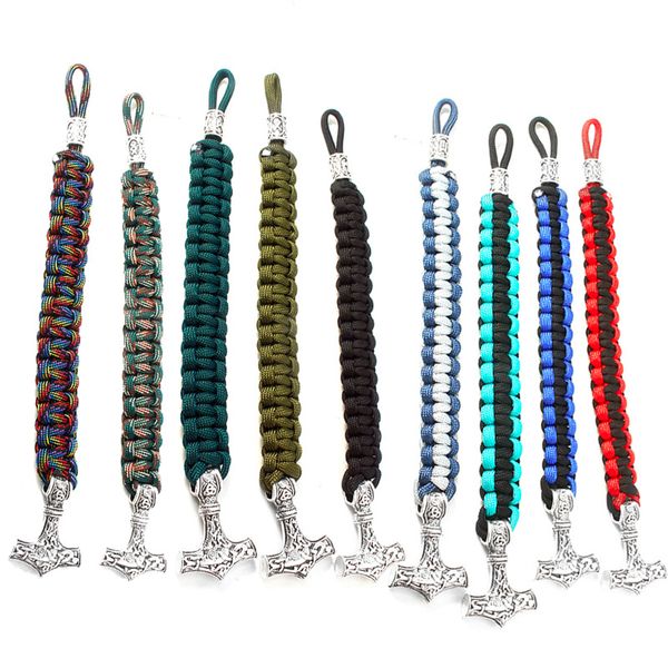 antique viking hammer charm bracelets paracord amulet runes beads hand made rope wrap bracelet for men, Golden;silver
antique viking hammer charm bracelets paracord amulet runes beads hand made rope wrap bracelet for men, Golden;silver