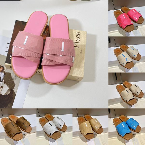 for women woody sandals designer famous mules flat slides beige white black pink lace lettering fabric canvas slippers womens summer outdoor
for women woody sandals designer famous mules flat slides beige white black pink lace lettering fabric canvas slippers womens summer outdoor