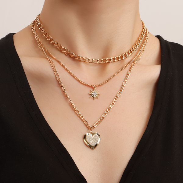 pendant necklace fashion jewelryins metal wind love pendant necklace woman, punk trend multi-layer necklace pendant for women designer neckl, Silver
pendant necklace fashion jewelryins metal wind love pendant necklace woman, punk trend multi-layer necklace pendant for women designer neckl, Silver