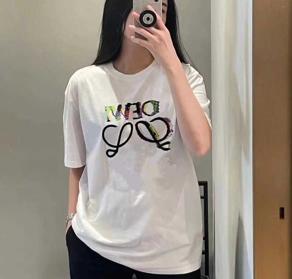 new summer jia colorful embroidery round neck short sleeve loose relaxed pure cotton t-shirt, White
new summer jia colorful embroidery round neck short sleeve loose relaxed pure cotton t-shirt, White