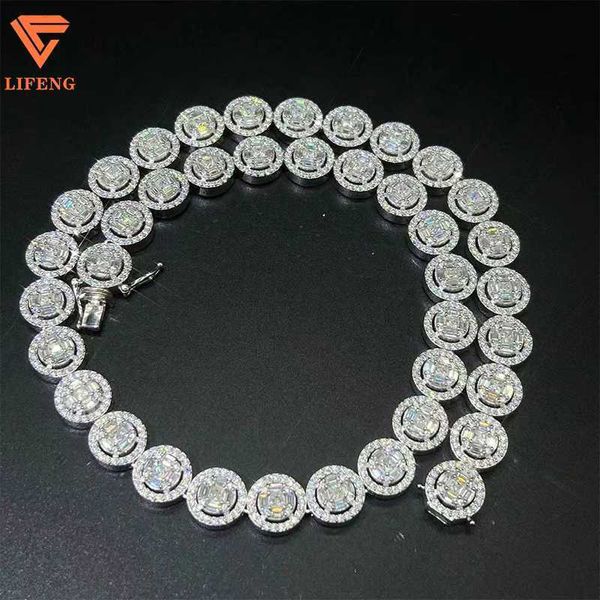 fashion design hip-hop jewelry necklace white gold plated round shape vvs moissanite diamond chain, Silver
fashion design hip-hop jewelry necklace white gold plated round shape vvs moissanite diamond chain, Silver