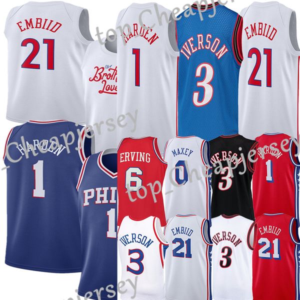 #21 joel embiid basketball jersey #1 harden 0 tyrese maxey allen iverson julius erving 2023 city edition retro shirt jerseys, Black;red
#21 joel embiid basketball jersey #1 harden 0 tyrese maxey allen iverson julius erving 2023 city edition retro shirt jerseys, Black;red