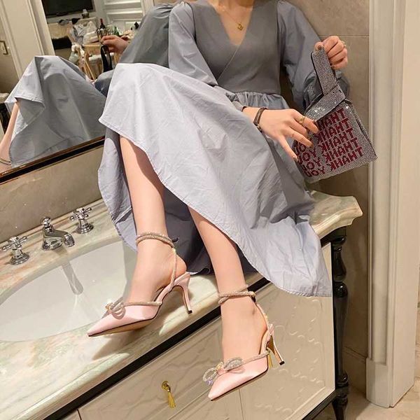 ladies summer sandals heels stiletto women's shoes bow knot french bandage rhinestone wrapped transparent pointed high heel sandals 230, Black
ladies summer sandals heels stiletto women's shoes bow knot french bandage rhinestone wrapped transparent pointed high heel sandals 230, Black