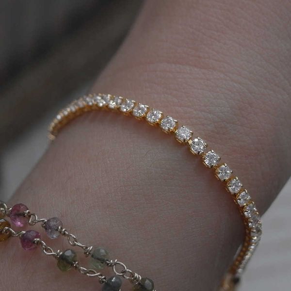fashion 14k gold plated rhinestone filled tennis chain accessories bracelets, Silver
fashion 14k gold plated rhinestone filled tennis chain accessories bracelets, Silver