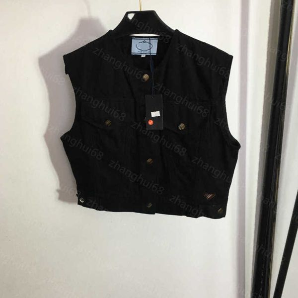 23ss waistcoat casual waistcoats womens designer clothing the letter triangle adorn the denim waistcoat womens clothing a1, Black;white
23ss waistcoat casual waistcoats womens designer clothing the letter triangle adorn the denim waistcoat womens clothing a1, Black;white