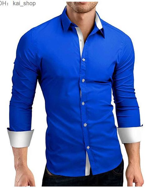 solid color personalized placket long sleeved casual shirt business c091, White;black
solid color personalized placket long sleeved casual shirt business c091, White;black