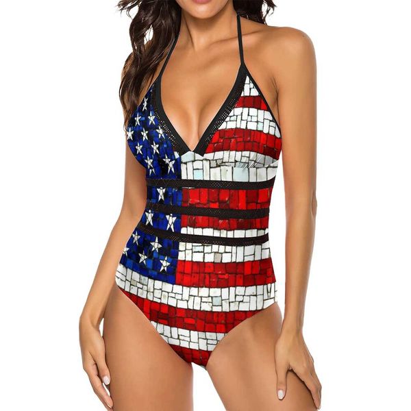 designer swimwear fashion flag one-piece swimsuit women's bikinis humor graphic beachwear vintage swimwear, White;black
designer swimwear fashion flag one-piece swimsuit women's bikinis humor graphic beachwear vintage swimwear, White;black