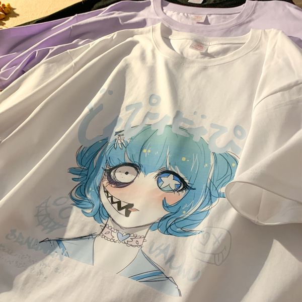 2022 japan style eating girl anime t shirts summer funny comics punk goth oversized short sleeve graphic tee harajuku, White
2022 japan style eating girl anime t shirts summer funny comics punk goth oversized short sleeve graphic tee harajuku, White