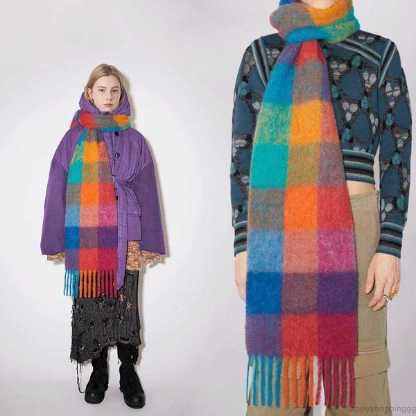 korean version ac plaid scarf new stitching imitation cashmere mohair women's warm shawl in autumn and winter, Blue;gray
korean version ac plaid scarf new stitching imitation cashmere mohair women's warm shawl in autumn and winter, Blue;gray